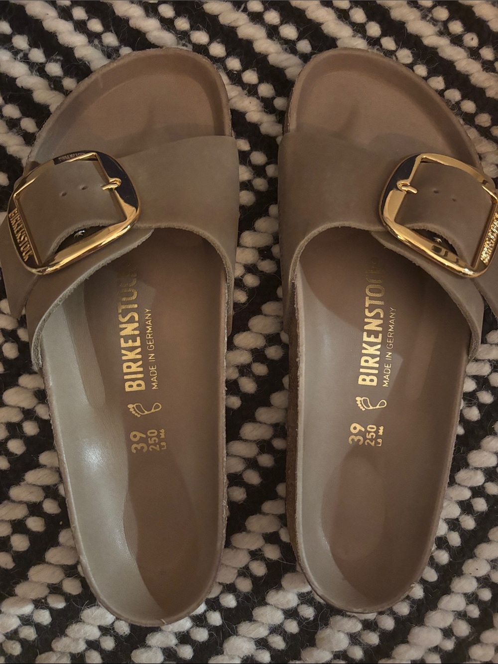 Birkenstock Women's Madrid Big Buckle Sandal in Tabacco brown with Gold Buckle - Picture 4 of 4